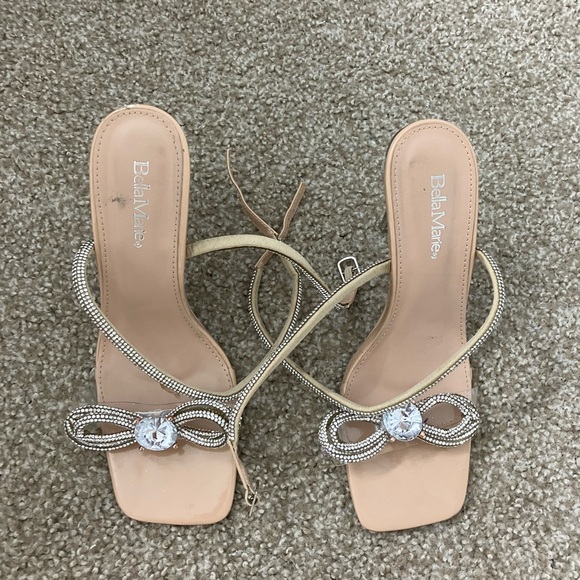 Glitter silver nude heels - Picture 12 of 13